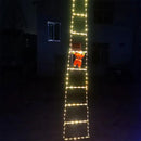 Decoração Natalina Papai Noel com Escada Iluminada de 3m Lenogue