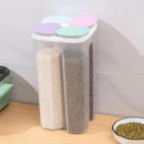 Dispensador de Alimentos e Cereais com 4 Divisórias para Cozinha Lenogue