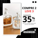 Dispenser de Sabonete Líquido Abs para Banheiro e Cozinha Lenogue