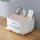 Dispenser Porta Lenço e Papel com Compartimento Multifuncional para Banheiro Lenogue