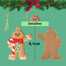 Enfeite de Natal em Formato de Biscoito com 12 Unidades Lenogue