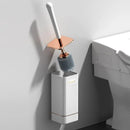Escova Sanitária de Silicone com Suporte e Cerdas Flexíveis Lenogue