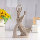 Escultura Abstrata de Casal para Mesa e Decoração Moderna Lenogue