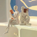 Escultura Abstrata de Resina para Decoração de Sala Lenogue