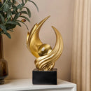 Escultura Abstrata de Resina Premium e Acabamento Fosco Lenogue