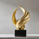 Escultura Abstrata de Resina Premium e Acabamento Fosco Lenogue