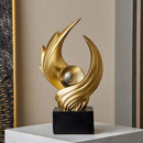 Escultura Abstrata de Resina Premium e Acabamento Fosco Lenogue