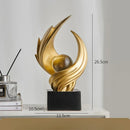 Escultura Abstrata de Resina Premium e Acabamento Fosco Lenogue