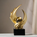 Escultura Abstrata de Resina Premium e Acabamento Fosco Lenogue