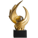 Escultura Abstrata de Resina Premium e Acabamento Fosco Lenogue