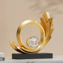 Escultura Abstrata de Resina Premium para Sala e Escritório Lenogue