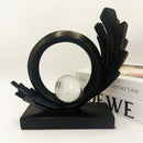 Escultura Abstrata de Resina Premium para Sala e Escritório Lenogue
