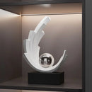 Escultura Abstrata em Resina Premium para Sala e Entrada Lenogue