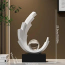 Escultura Abstrata em Resina Premium para Sala e Entrada Lenogue