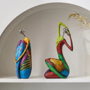 Escultura Abstrata Estilo Nórdico em Resina para Decoração Lenogue
