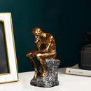 Escultura Abstrata Pensador em Resina para Decoração Lenogue