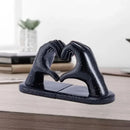 Escultura Apoio de Livros Mãos Douradas para Sala e Quarto Lenogue