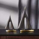 Escultura Barco Veleiro em Resina para Sala e Quarto Lenogue