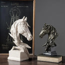 Escultura Cabeça de Cavalo em Resina Estilo Vintage Lenogue