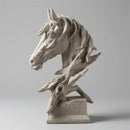 Escultura Cabeça de Cavalo em Resina Estilo Vintage Lenogue