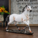 Escultura Cavalo em Resina Estilo Chinês Pose em Galope Lenogue