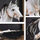 Escultura Cavalo em Resina Estilo Chinês Pose em Galope Lenogue