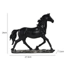 Escultura Cavalo em Resina Estilo Chinês Pose em Galope Lenogue