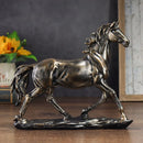 Escultura Cavalo em Resina Estilo Chinês Pose em Galope Lenogue