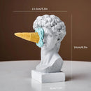 Escultura David de Sorvete Pós-moderno em Resina para Decoração Lenogue