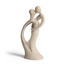Escultura de Casal em Arenito Natural Feita à Mão para Sala Lenogue