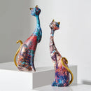 Escultura de Gato Estilo Europeu em Resina para Decoração Lenogue