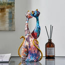 Escultura de Gato Estilo Europeu em Resina para Decoração Lenogue