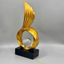 Escultura Decorativa com Asas e Esfera de Cristal para Sala Lenogue