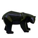 Escultura Decorativa de Urso Polar Geométrico em Resina Lenogue