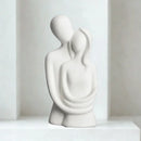Escultura Nórdica de Casal Abstrato em Cerâmica Fosca Lenogue