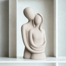 Escultura Nórdica de Casal Abstrato em Cerâmica Fosca Lenogue