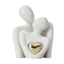 Estátua de Casal em Cerâmica para Decoração Moderna Lenogue