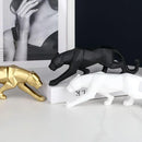 Estátua de Leopardo em Resina para Decoração de Mesa Lenogue