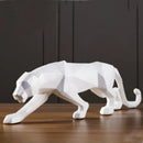 Estátua de Leopardo em Resina para Decoração de Mesa Lenogue