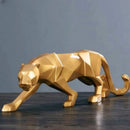Estátua de Leopardo em Resina para Decoração de Mesa Lenogue