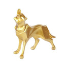 Estátua de Lobo Geométrico em Resina Estilo Nórdico Lenogue