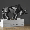 Estátua de Touro em Resina para Decoração de Mesa Lenogue