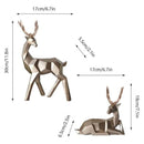 Estátuas de Cervo para Decoração de Mesa em Resina 2 Peças Lenogue