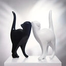 Estátuas de Gatos Decorativas em Resina para Decoração Lenogue