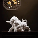 Estatueta de Touro Dourado Decorativa Simbolo de Riqueza para Sala Lenogue