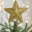 Estrela Dourada de Ferro para Topo de árvore de Natal Decorativa Lenogue