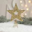 Estrela Dourada de Ferro para Topo de árvore de Natal Decorativa Lenogue