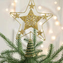 Estrela Dourada de Ferro para Topo de árvore de Natal Decorativa Lenogue