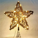 Estrela Led Rústica para Topo de árvore de Natal Decorativa Lenogue