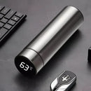 Garrafa Térmica Inox com Sensor de Temperatura Digital Led para Bebidas Lenogue